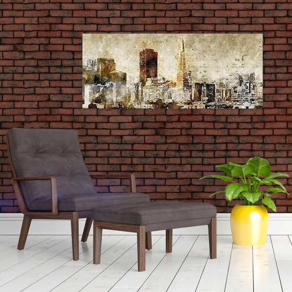 Slika - Umjetnički izveden grad (120x50 cm)
