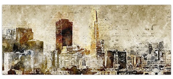 Slika - Umjetnički izveden grad (120x50 cm)