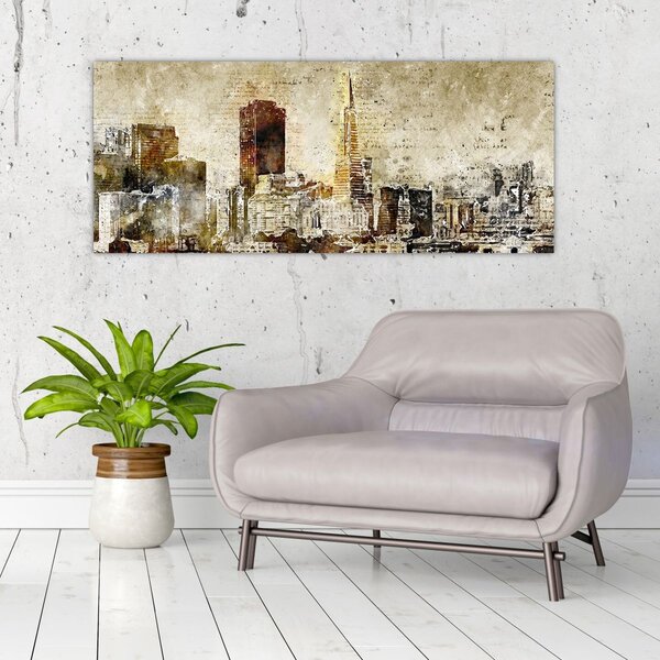 Slika - Umjetnički izveden grad (120x50 cm)