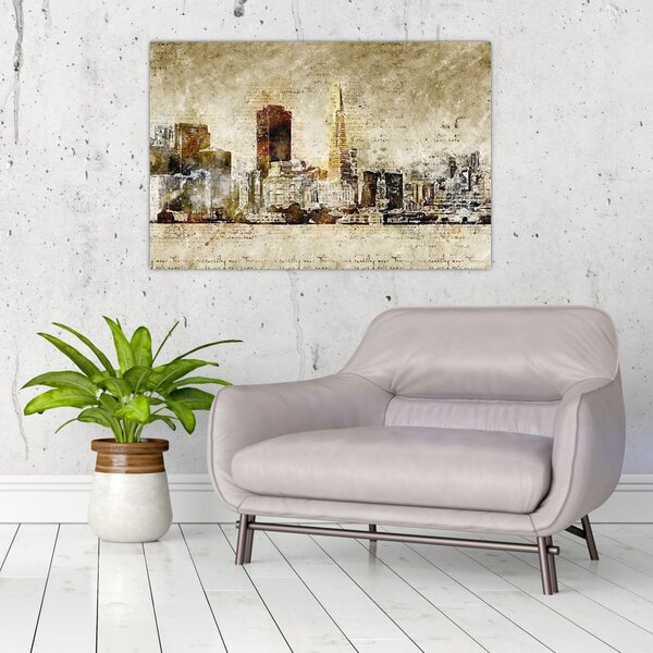 Slika - Umjetnički izveden grad (90x60 cm)