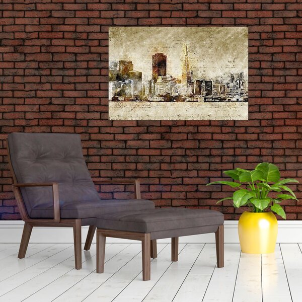 Slika - Umjetnički izveden grad (90x60 cm)