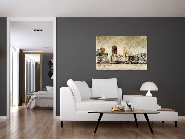Slika - Umjetnički izveden grad (90x60 cm)