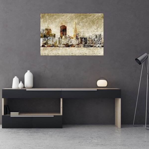 Slika - Umjetnički izveden grad (90x60 cm)