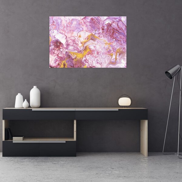 Slika - Ružičasta apstrakcija (90x60 cm)