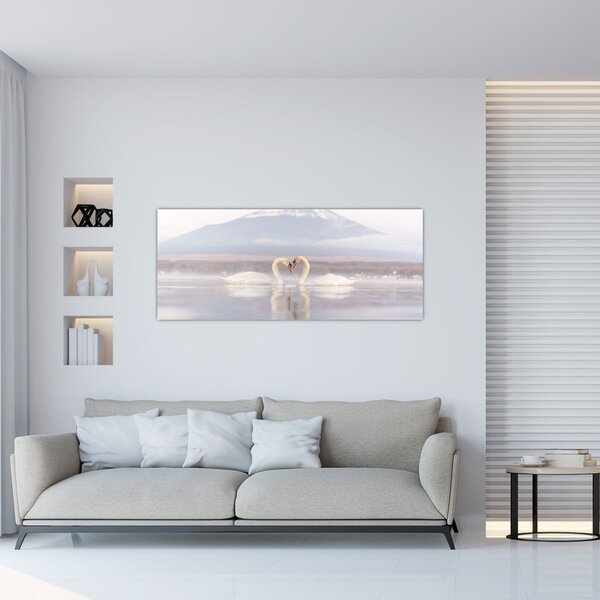 Slika - Zaljubljeni labudovi (120x50 cm)