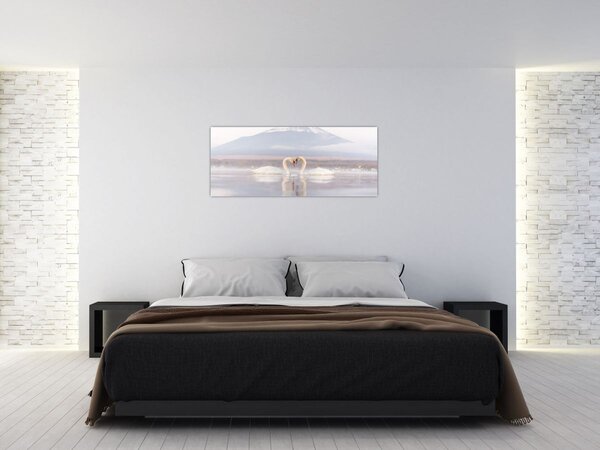 Slika - Zaljubljeni labudovi (120x50 cm)