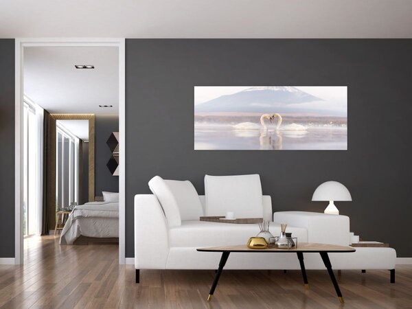 Slika - Zaljubljeni labudovi (120x50 cm)