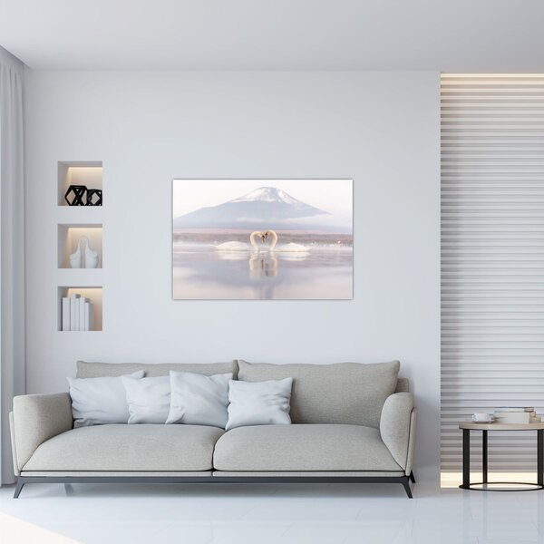 Slika - Zaljubljeni labudovi (90x60 cm)