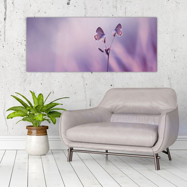 Slika - Ljubičasti leptirići (120x50 cm)