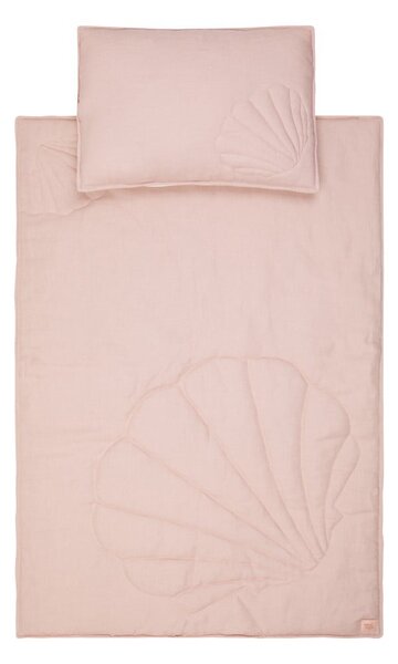 Set za krevetić od ružičastog platna Powder Pink - Moi Mili