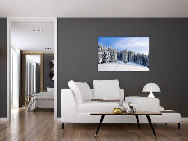 Slika - Zima u šumi (90x60 cm)