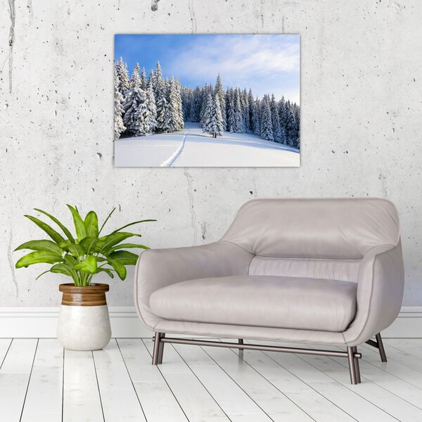 Slika - Zima u šumi (70x50 cm)