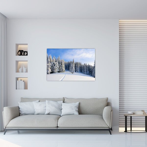 Slika - Zima u šumi (90x60 cm)