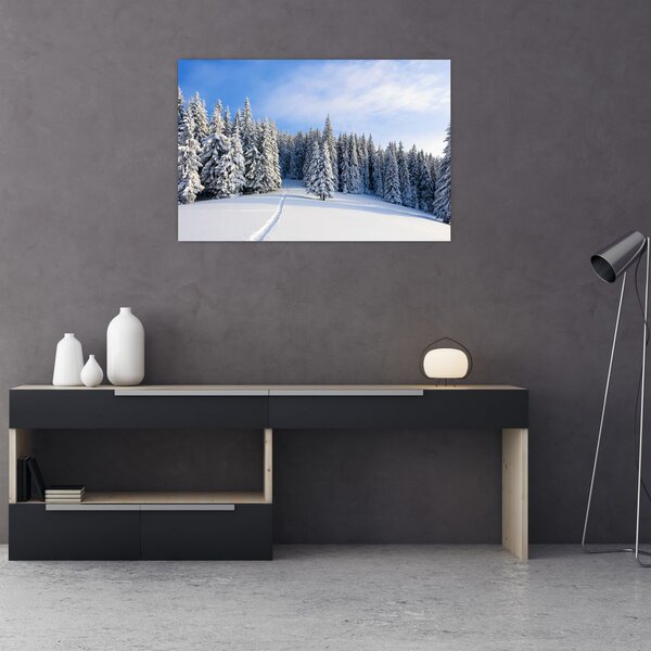 Slika - Zima u šumi (90x60 cm)