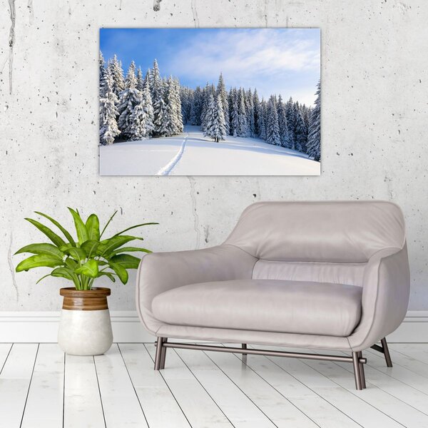 Slika - Zima u šumi (90x60 cm)