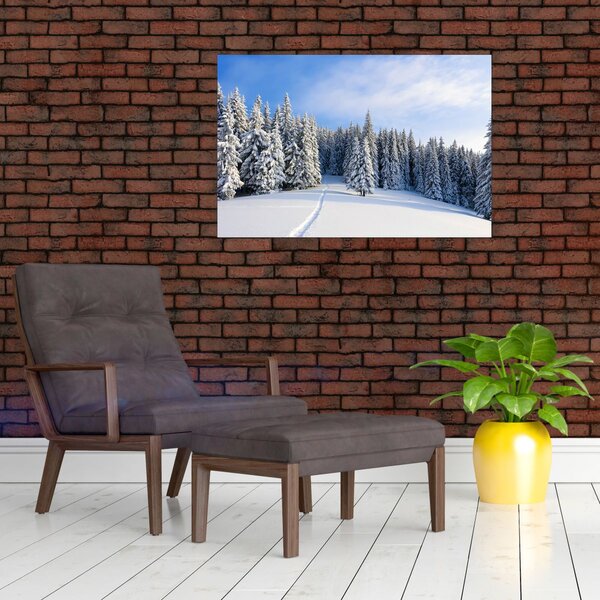 Slika - Zima u šumi (90x60 cm)