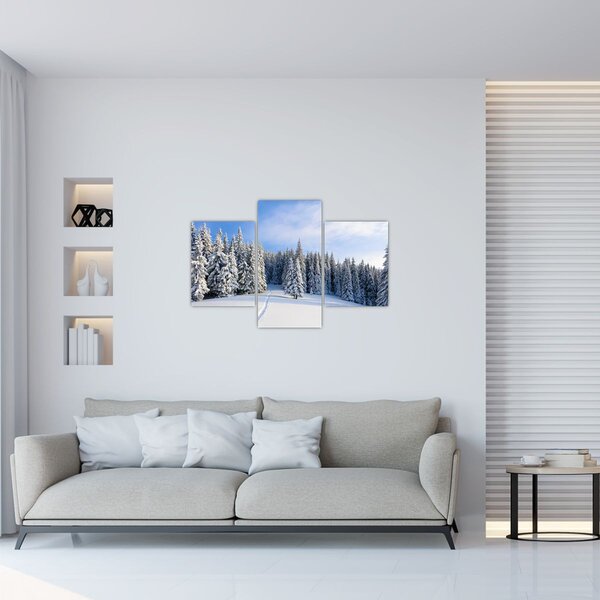 Slika - Zima u šumi (90x60 cm)