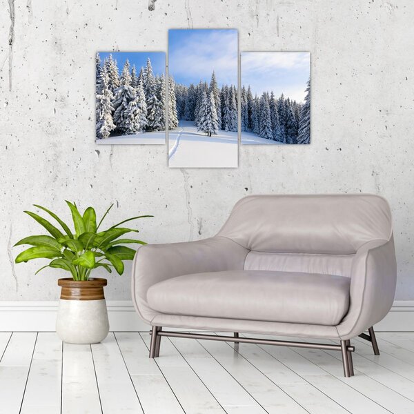 Slika - Zima u šumi (90x60 cm)