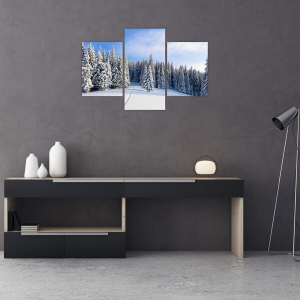 Slika - Zima u šumi (90x60 cm)