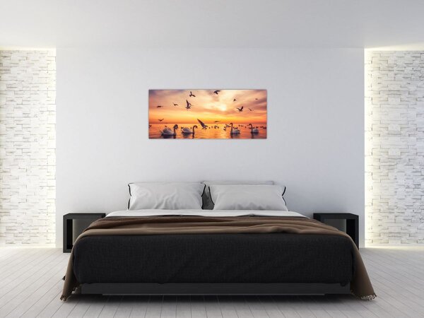 Slika - Labudovi (120x50 cm)