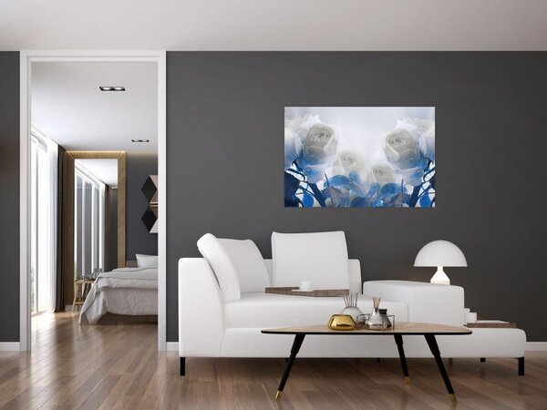 Slika - Bijele ruže (90x60 cm)