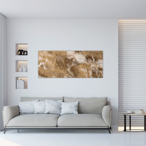 Slika - Smeđa apstrakcija (120x50 cm)
