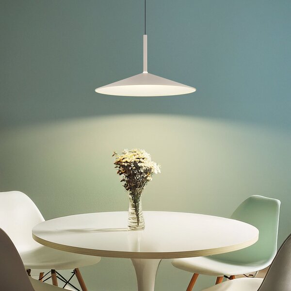 Globo LED viseća svjetiljka Lampone, boje pijeska, Ø 47 cm, metal, Soft-Lift, Bež, Dnevni boravak/blagovaonica, Metal