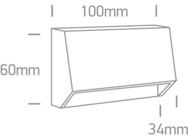 ZIDNA SVJETILJKA LED 1,5W/CCT/2700-3300-4000K/80lm/230V IP65 BIJELA DM67386A/W/V