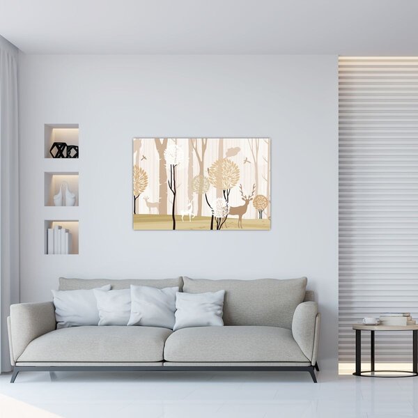Slika - Ilustrirana šuma (90x60 cm)