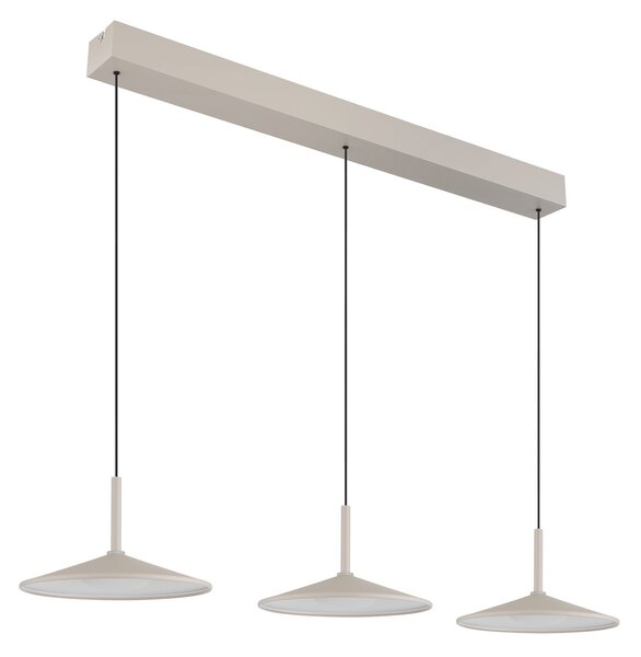 Globo LED viseća lampa Lampone, boje pijeska, duljine 95 cm, metal, za 3 žarulje, Bež, Dnevni boravak/blagovaonica, Metal