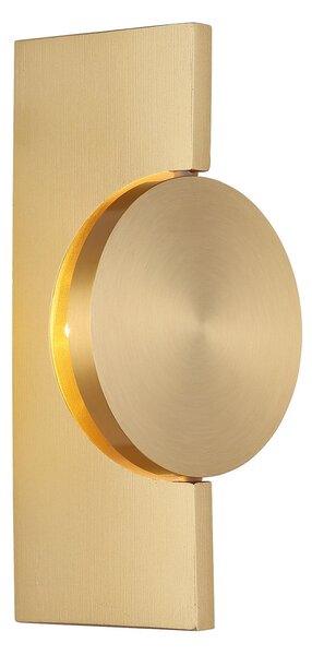 Globo Jasper LED zidna svjetiljka, visina 20 cm, mat mjed, metal, Zlato / mjed, Dnevni boravak/blagovaonica, Metal