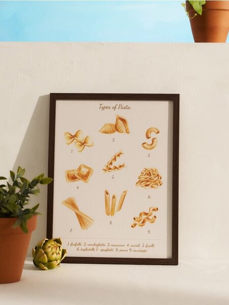 Sinsay - Zidni poster s motivom makaronsa