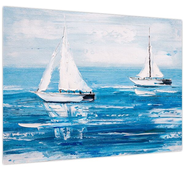 Slika - Slikane jahte na moru (70x50 cm)