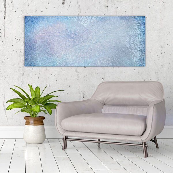 Slika - Mandale u plavoj boji (120x50 cm)