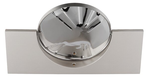 Globo Jasper LED zidna svjetiljka, visina 20 cm, mat nikl, metal, Metalik, Dnevni boravak/blagovaonica, Metal
