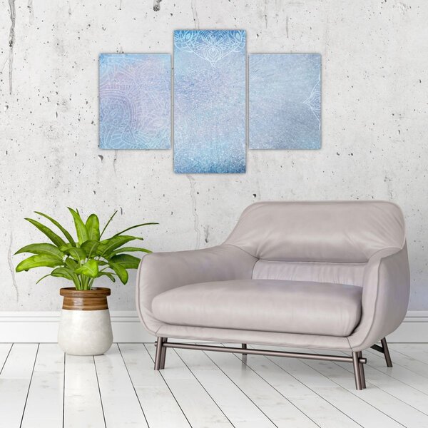 Slika - Mandale u plavoj boji (90x60 cm)