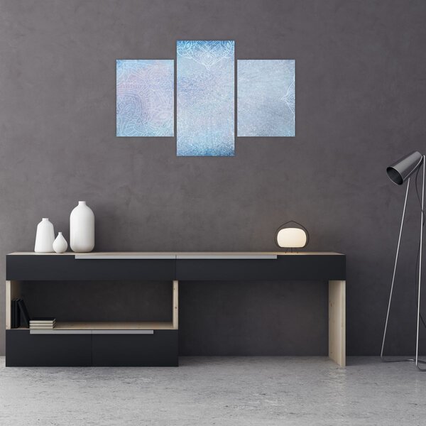 Slika - Mandale u plavoj boji (90x60 cm)