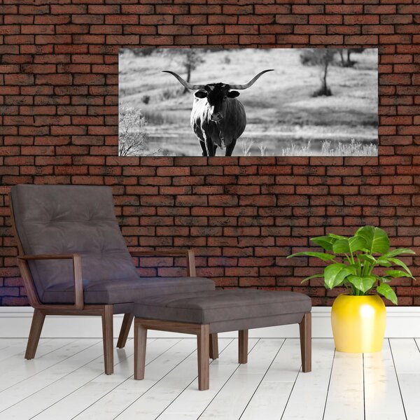 Slika - Krava, crno-bijela (120x50 cm)