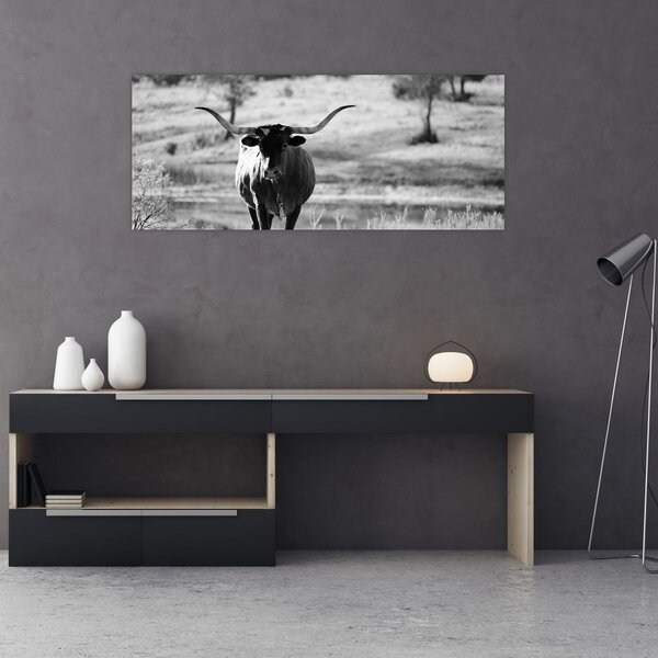 Slika - Krava, crno-bijela (120x50 cm)