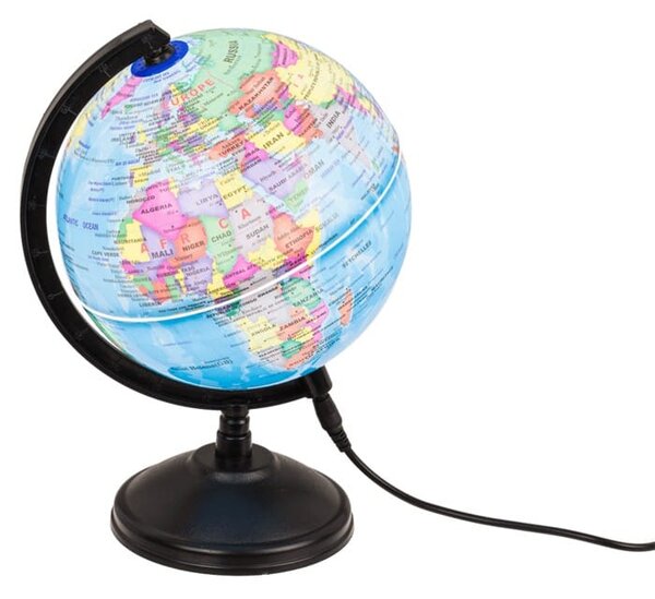 Ukrasna rotirajuća LED stolna svjetiljka globus 15cm USB