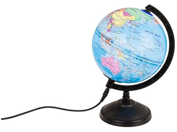 Ukrasna rotirajuća LED stolna svjetiljka globus 15cm USB