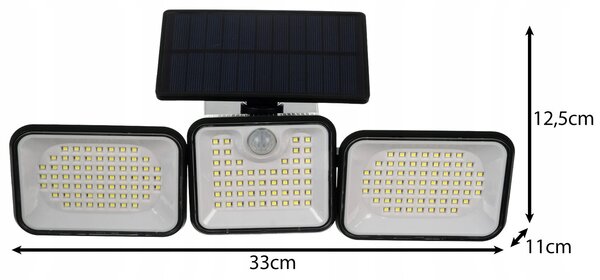 LED 180 Solarna svjetiljka sa senzorom pokreta 1800mah IP65