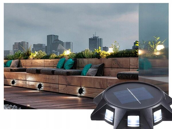 Vrtna solarna 8 LED podna svjetiljka 3000k