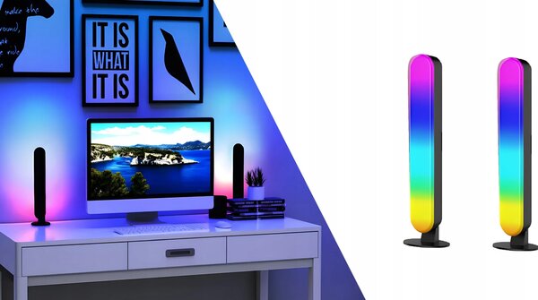 2x Smart LED RGBW Dekorativni stupac 26cm USB Tuya