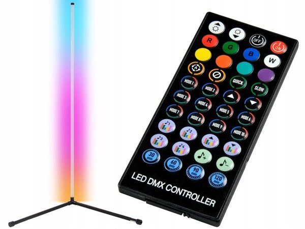 LED RGB kut podne svjetiljke 100cm App + Rainbow 3D daljinski upravljač