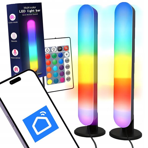 2x Smart LED RGBW Dekorativni stupac 26cm USB Tuya