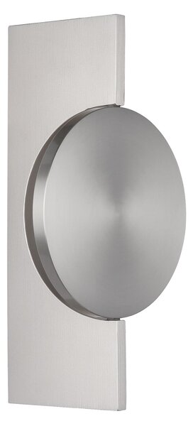 Globo Jasper LED zidna svjetiljka, visina 28 cm, mat nikl, metal, Metalik, Dnevni boravak/blagovaonica, Metal