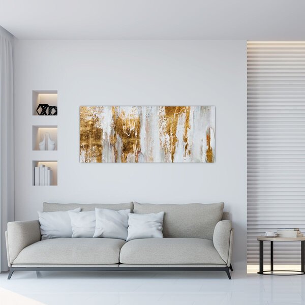 Slika - Apstrakcija sa zlatom (120x50 cm)