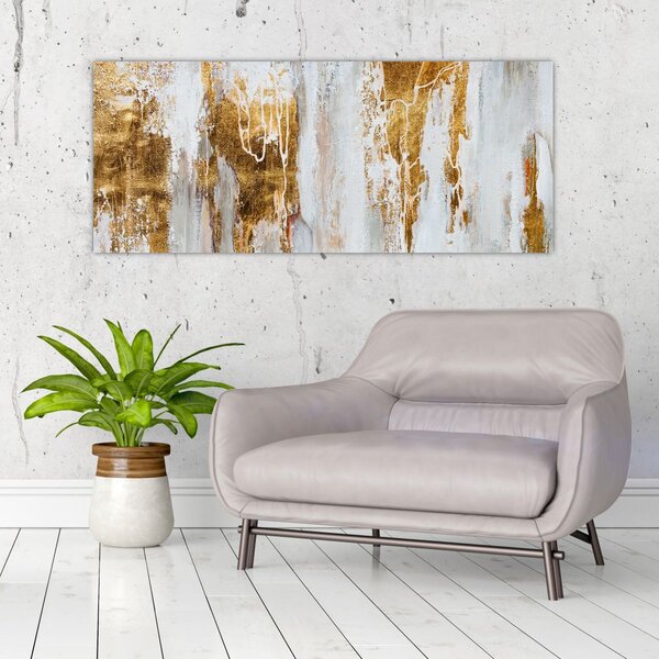 Slika - Apstrakcija sa zlatom (120x50 cm)