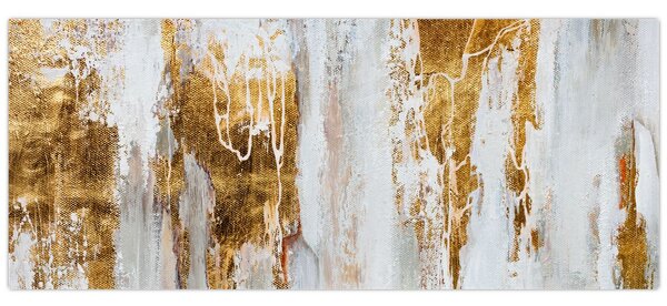 Slika - Apstrakcija sa zlatom (120x50 cm)